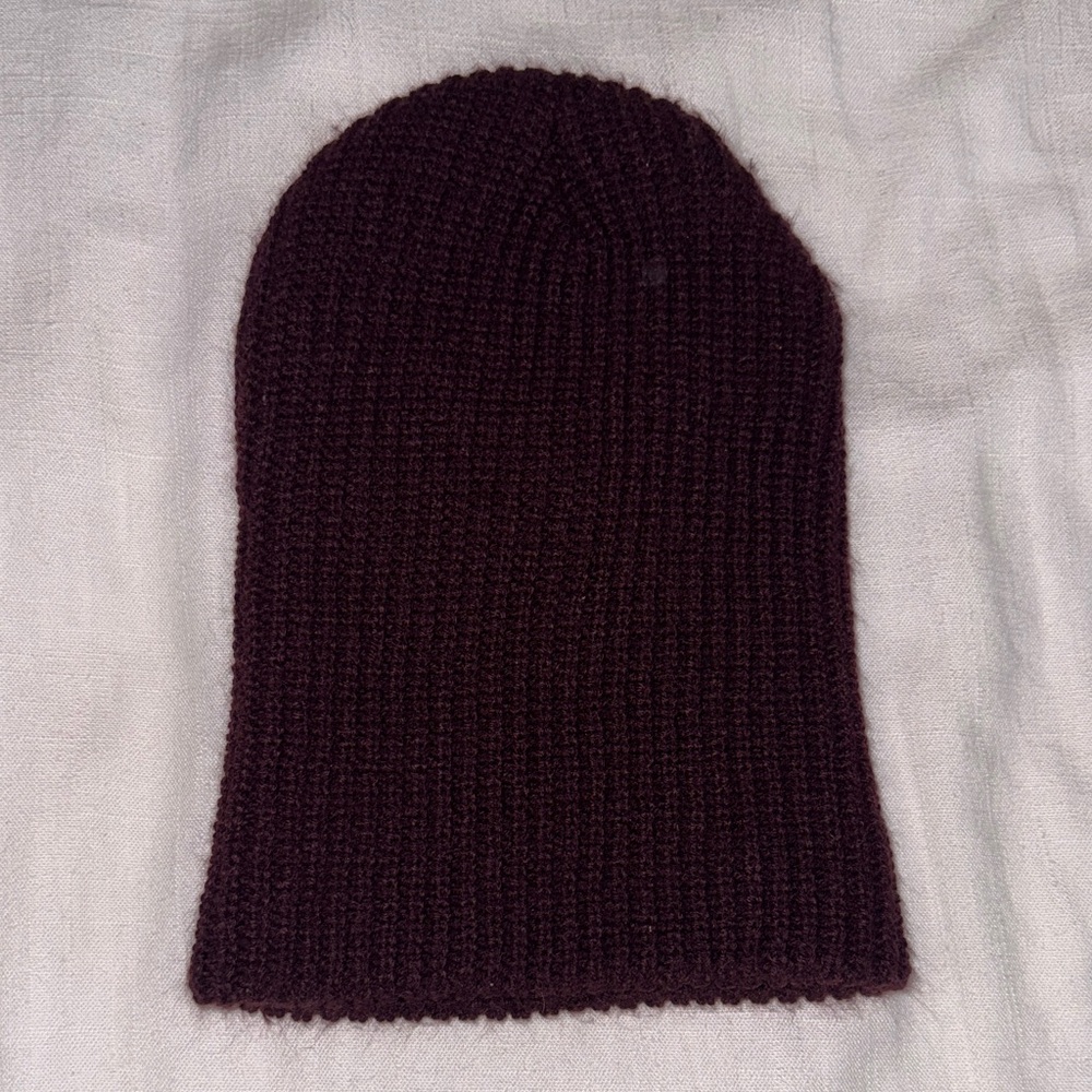 Dark Maroon Knit Beanie